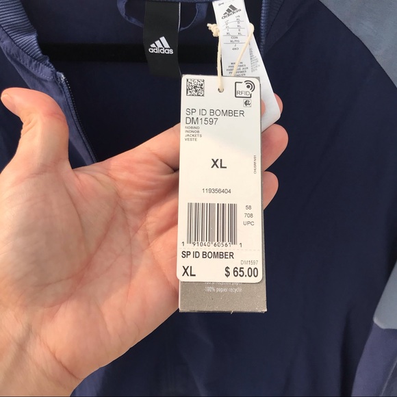Mens Adidas SP ID Lightweight Bomber Jacket NWT - Picture 7 of 7